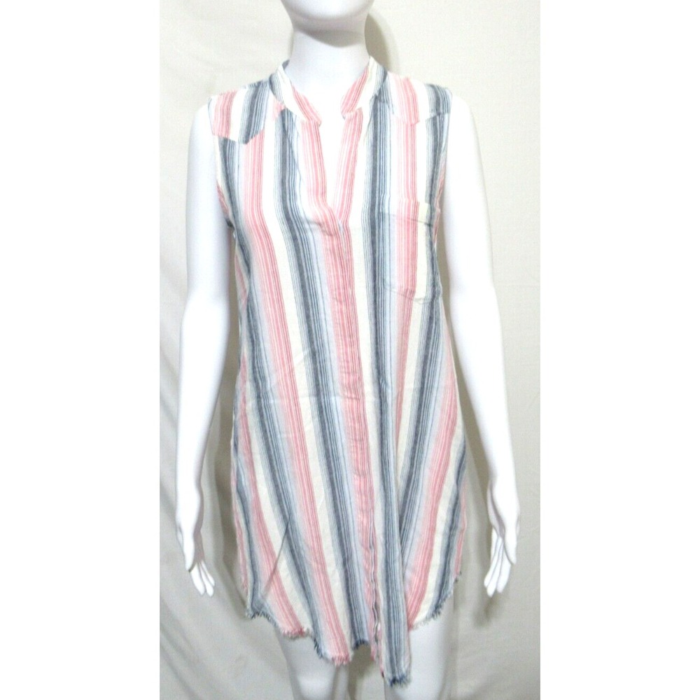 Cloth & Stone Women's Size XS Red White & Blue Cotton Shirt Dress